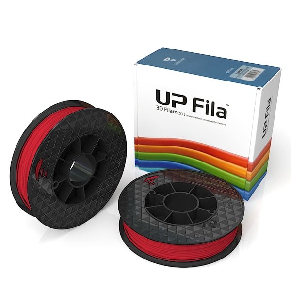 Box of UP Genuine Original ABS 1.75mm diameter filament 2 spools of 500g per pack in red