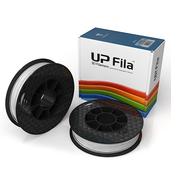 Box of UP Genuine PLA filament 2 spools of 500g per pack in white