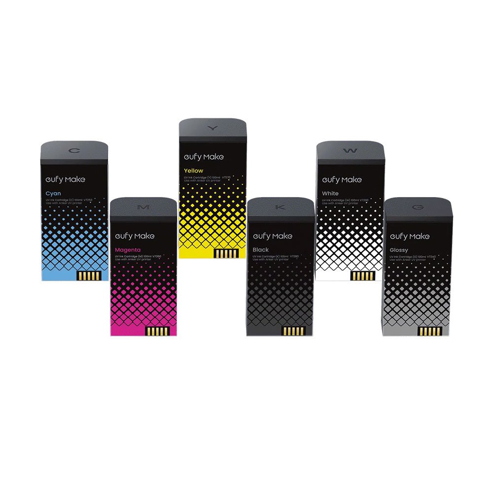 eufyMake UV Ink Cartridge (CMYKWG) for UV Printer E1